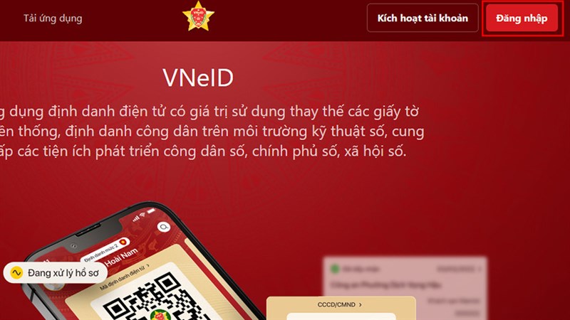 cách đăng nhập vneid trên máy tính