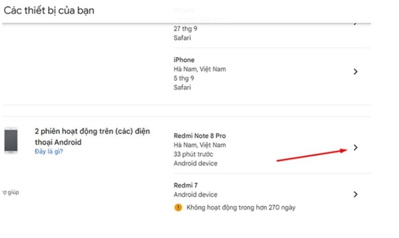 cách đăng xuất gmail trên thiết bị khác