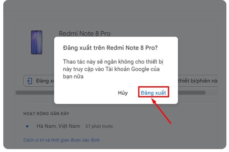cách đăng xuất gmail trên thiết bị khác