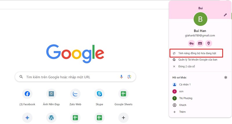 cách đăng xuất tài khoản Google máy tính
