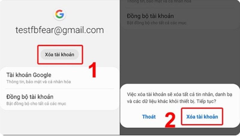 cách đăng xuất tài khoản Google trên android