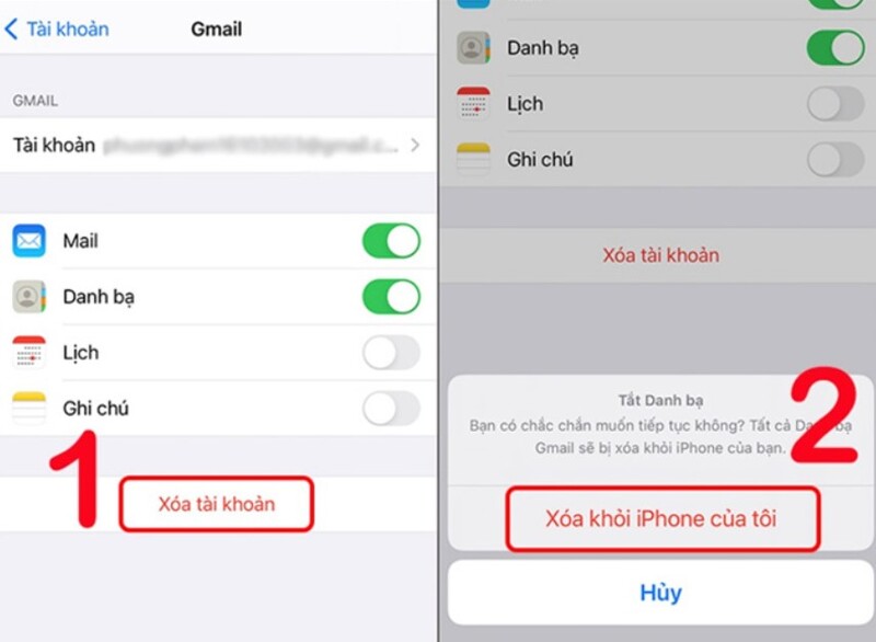 cách đăng xuất tài khoản Google trên Iphone