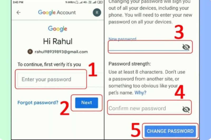 cách đổi mật khẩu gmail điện thoại android
