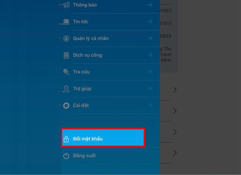 cách đổi mật khẩu VssID