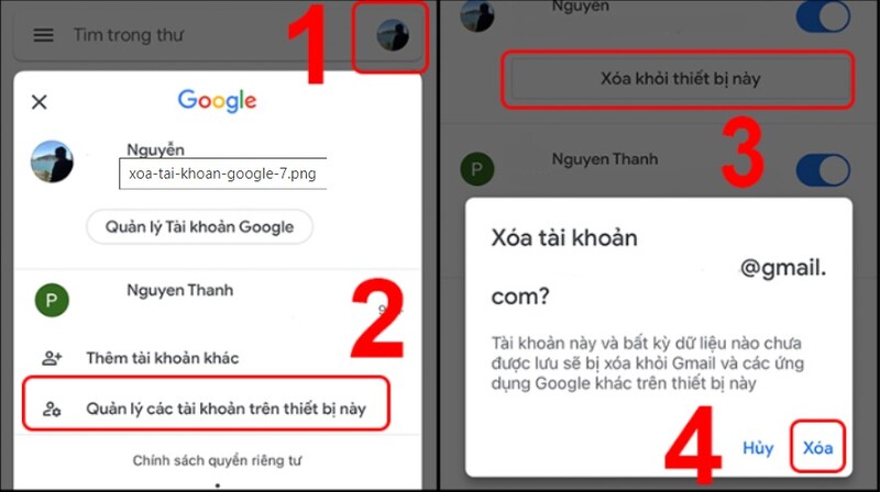 cách xóa tài khoản Google trên Iphone