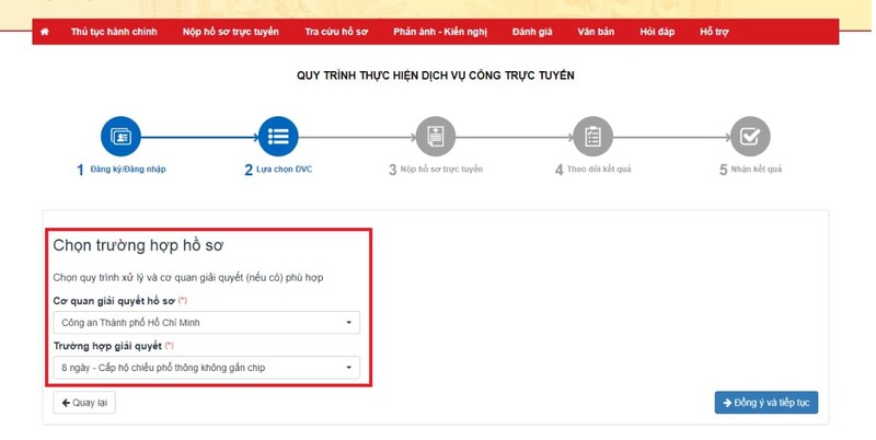 cách làm hộ chiếu online