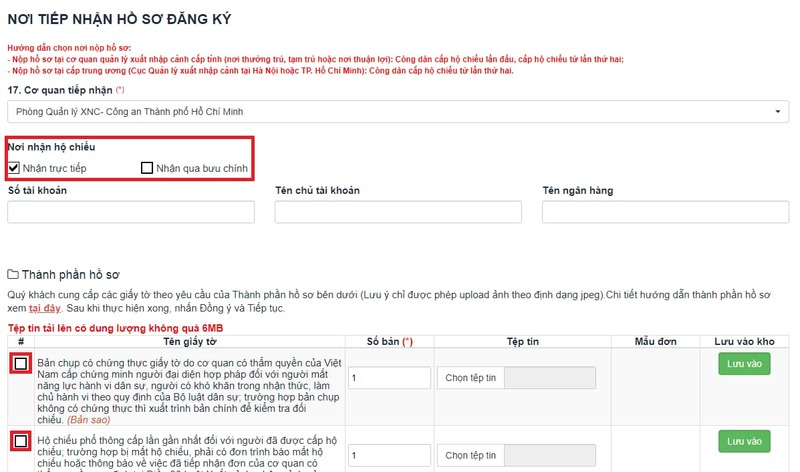 cách làm hộ chiếu online