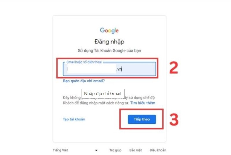cách lấy lại mật khẩu gmail bằng email khôi phục