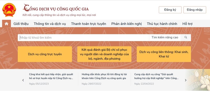 Cách nộp phạt nguội tại cổng dịch vụ công