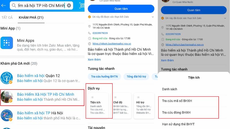 cách tra cứu bảo hiểm y tế bằng Zalo