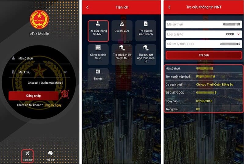 cách tra mã số thuế cá nhân etax mobile