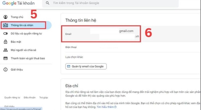 cách xem email khôi phục