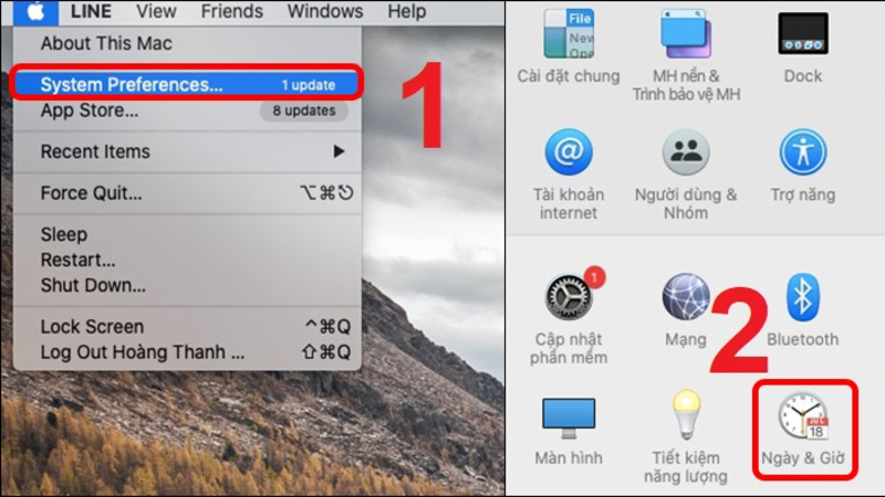 Hướng dẫn chỉnh giờ trên MacOS