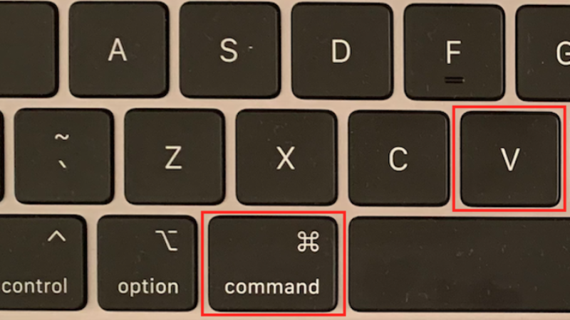 Sử dụng tổ hợp phím Command + C và Command + V để sao chép/dán