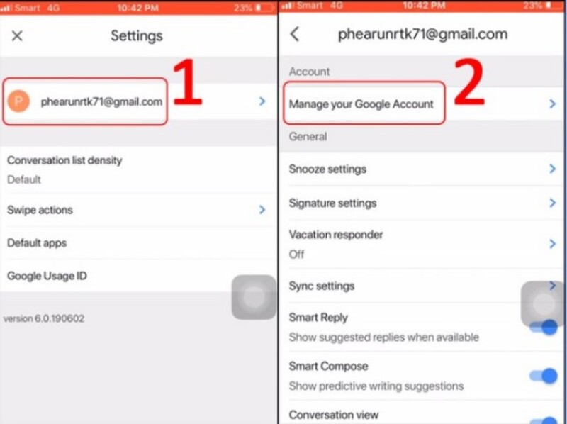 cách đổi mật khẩu gmail trên điện thoại iphone