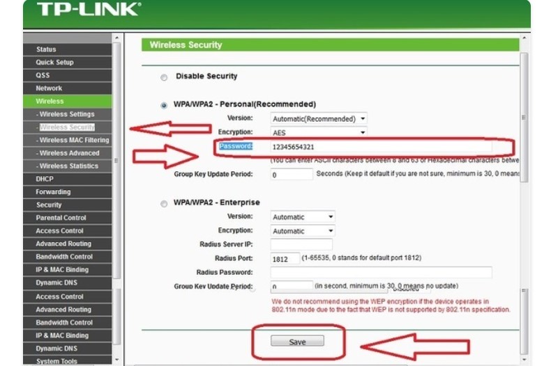 cách đổi mật khẩu wifi tp link