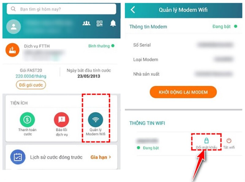 cách đổi mật khẩu Wifi Viettel