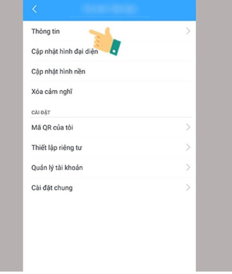 cách đổi tên Zalo trên điện thoại