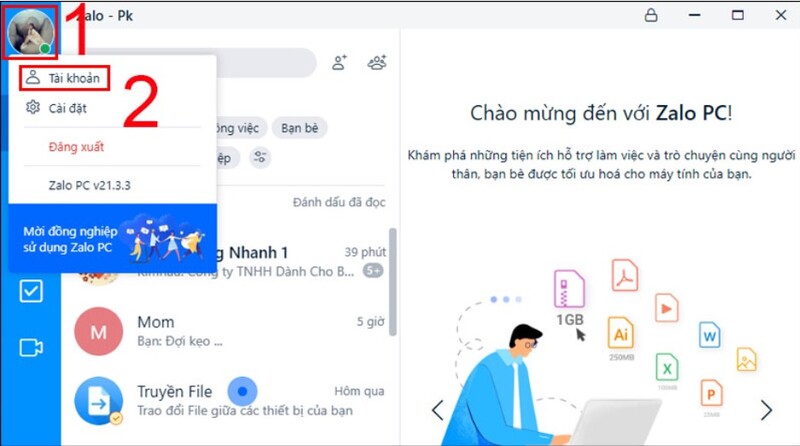 cách đổi tên zalo trên máy tính