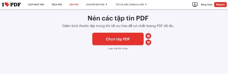 cách giảm dung lượng file pdf bằng i love pdf