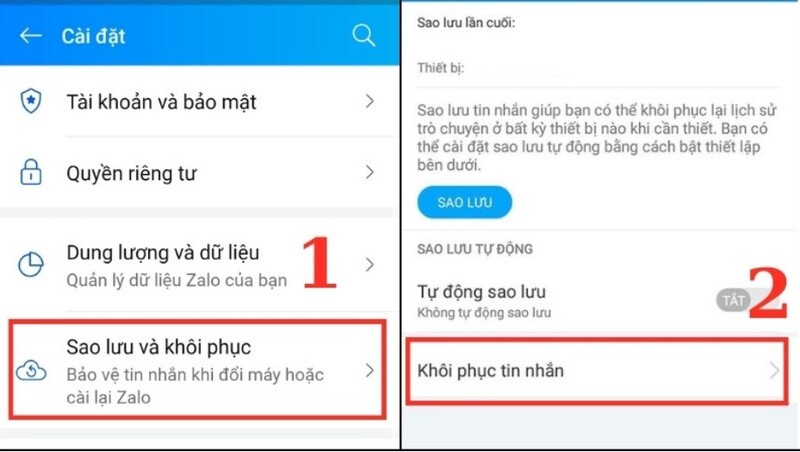 cách khôi phục tin nhắn Zalo khi đổi số điện thoại