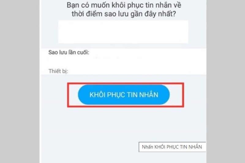 cách khôi phục tin nhắn Zalo khi đổi số điện thoại