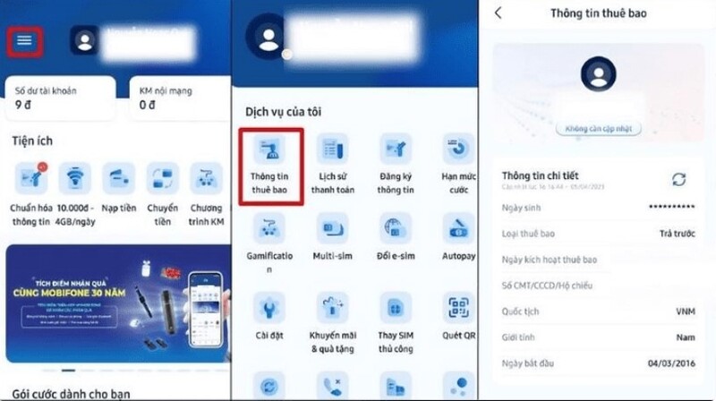 cách kiểm tra sim chính chủ mobifone