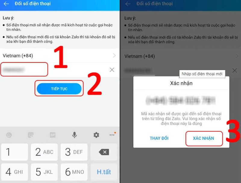 cách lấy lại mật khẩu Zalo bằng số điện thoại khác