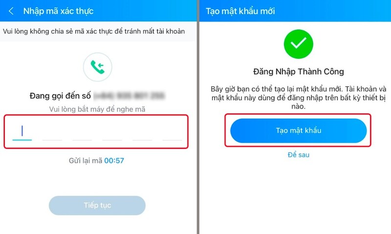 cách lấy lại mật khẩu Zalo trên điện thoại