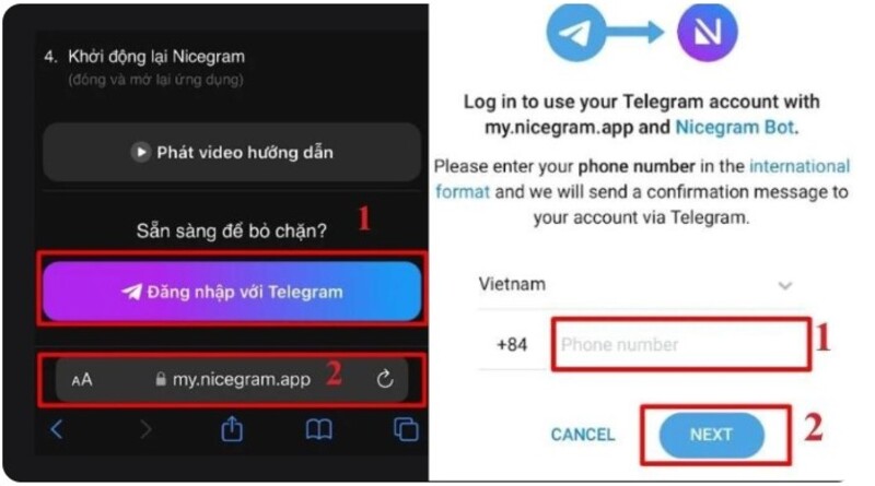 cách mở chặn nhanh telegram bằng nicegram