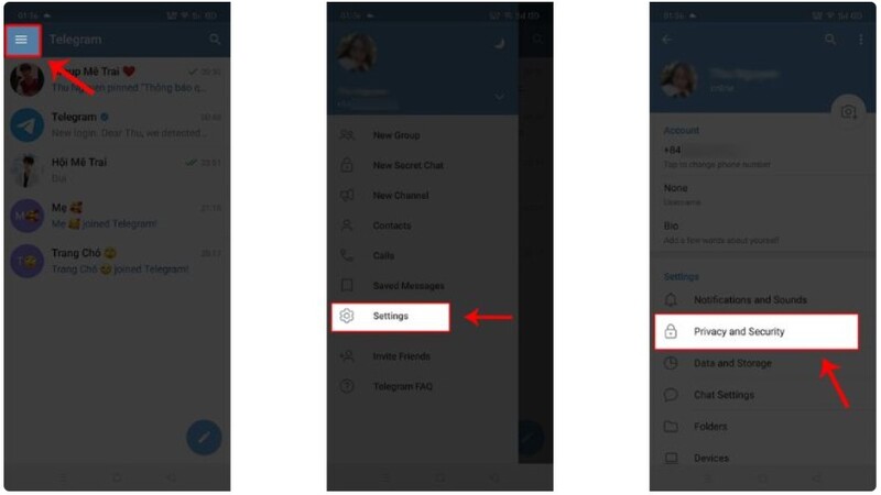 cách mở chặn telegram nhanh điện thoại