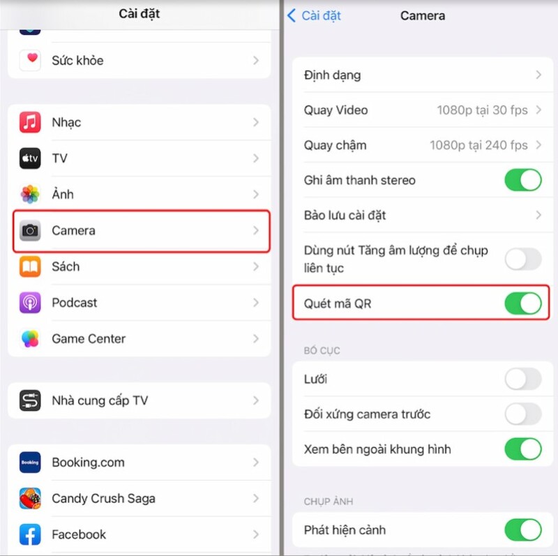 cách quét mã QR trên iPhone