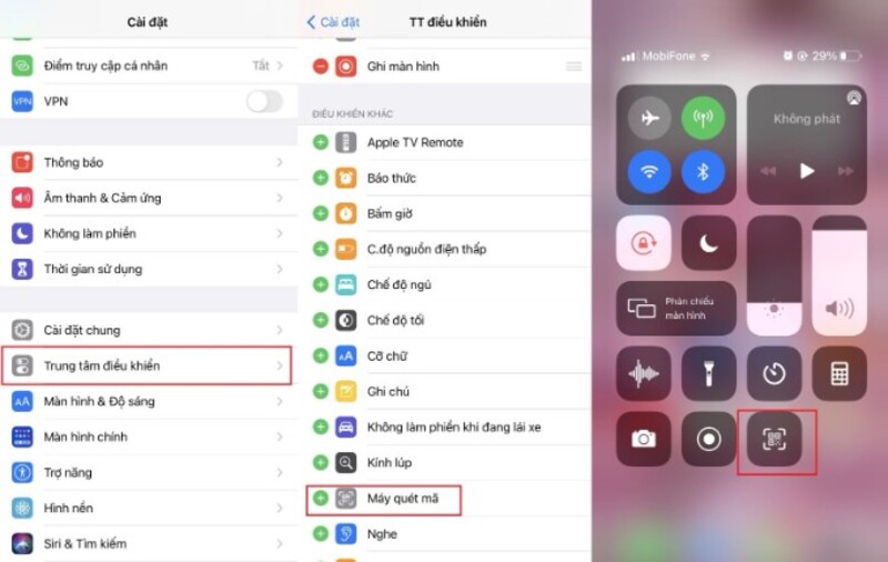 cách quét mã QR trên iPhone
