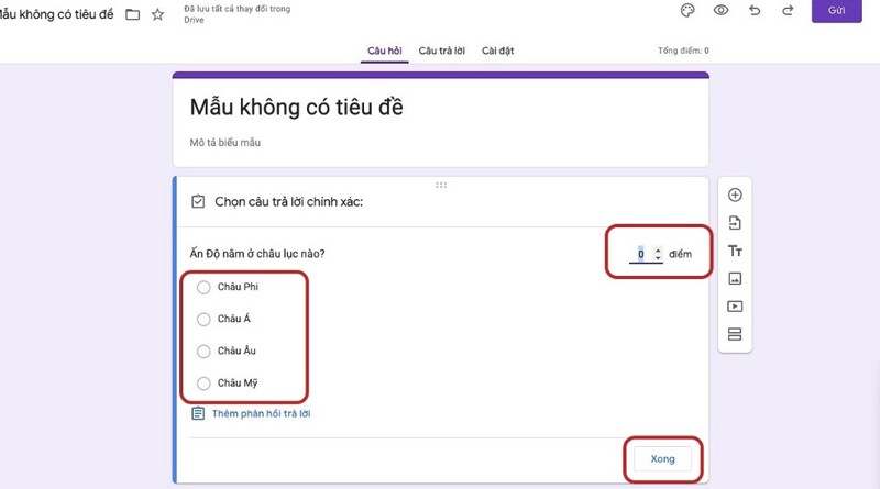 cách tạo google form
