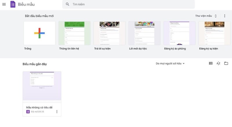 cách tạo google form