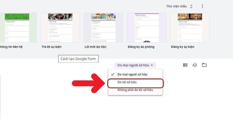 cách tạo google form