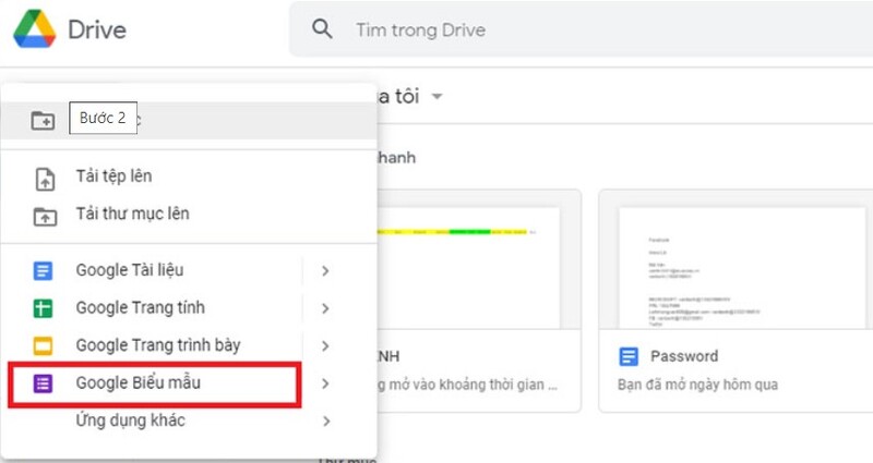 cách tạo google form