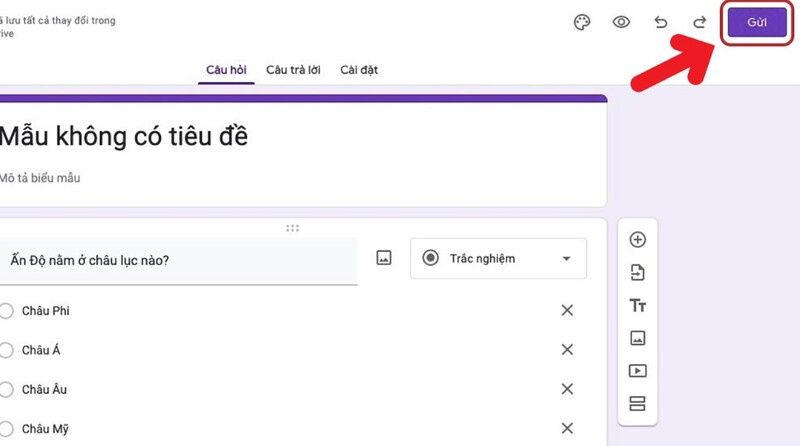 cách tạo google form