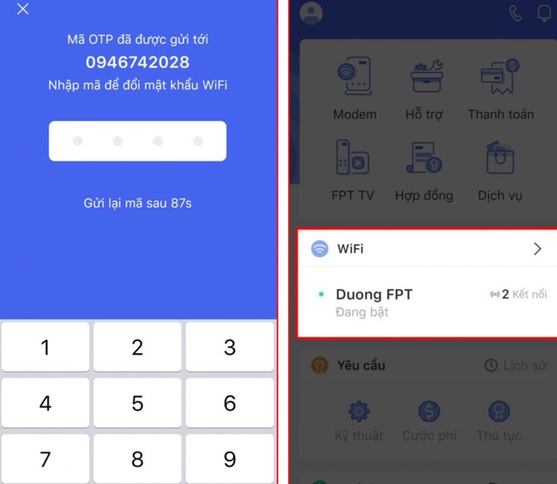 cách thay đổi mật khẩu wifi FPT