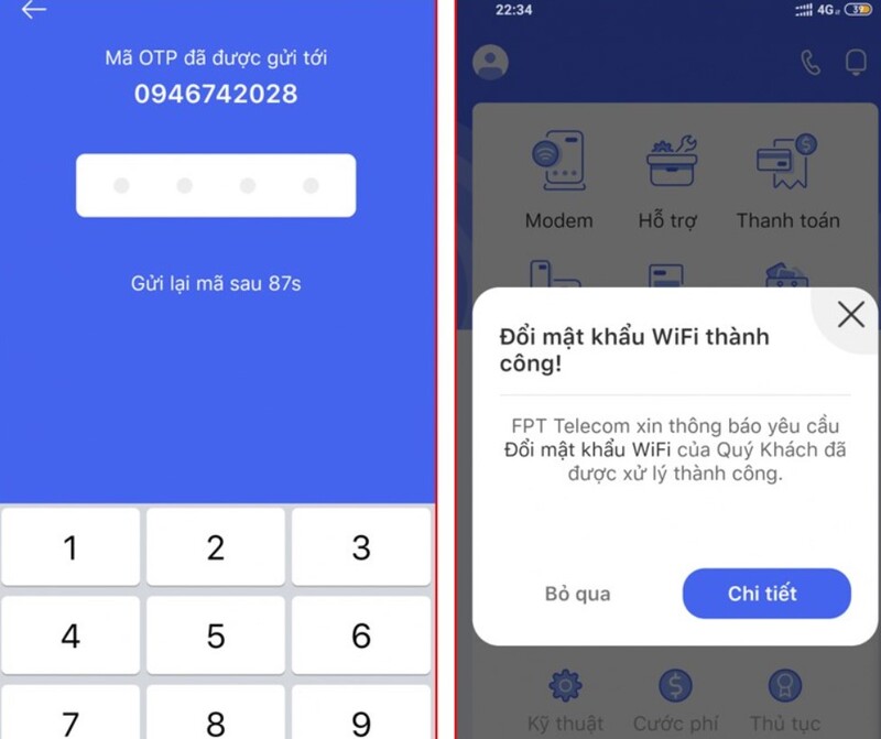 cách thay đổi mật khẩu wifi FPT