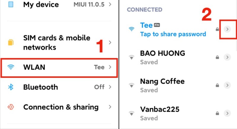 cách xem mật khẩu wifi android
