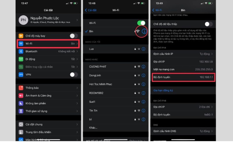 cách xem mật khẩu wifi trên iPhone