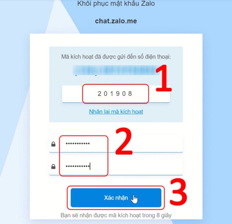 cách lấy lại mật khẩu Zalo bằng máy tính