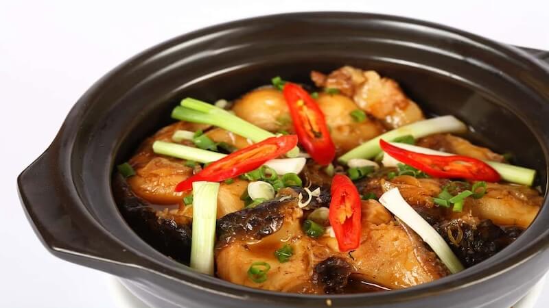 cá trắm kho tiêu thơm ngon