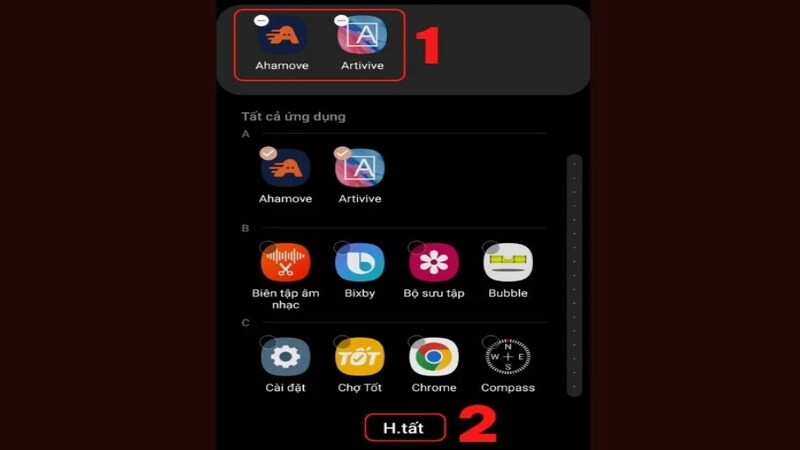 cách ẩn ứng dụng trên samsung