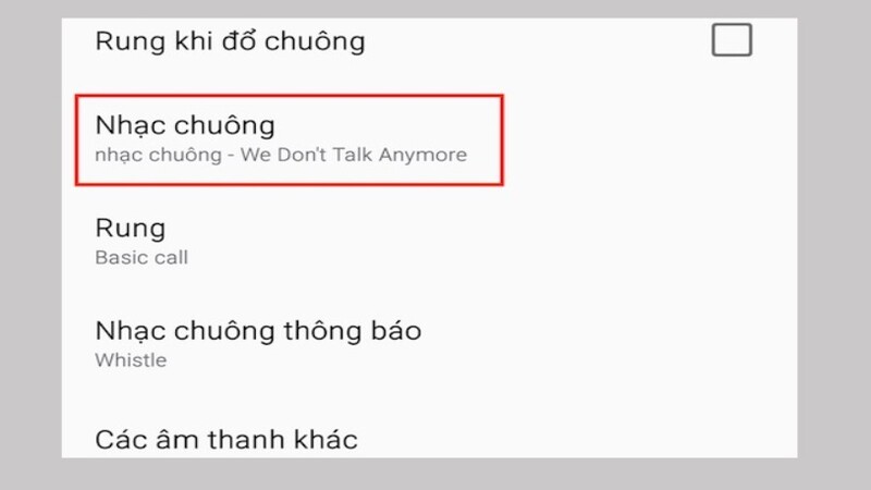 cách cài nhạc chuông cho samsung từ cài đặt