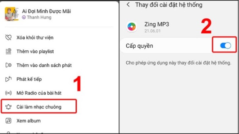 cách cài nhạc chuông cho Samsung từ Zing MP3