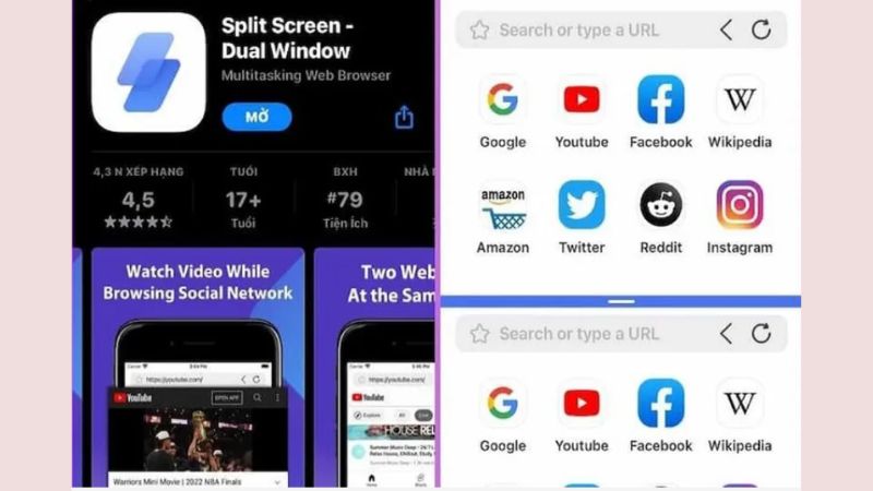 cách chia đôi màn hình samsung split screen