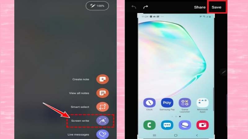 Cách chụp màn hình Samsung bằng bút S Pen