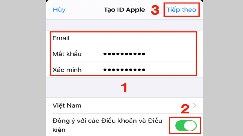 Cách đăng ký tài khoản iCloud trên iPhone 2